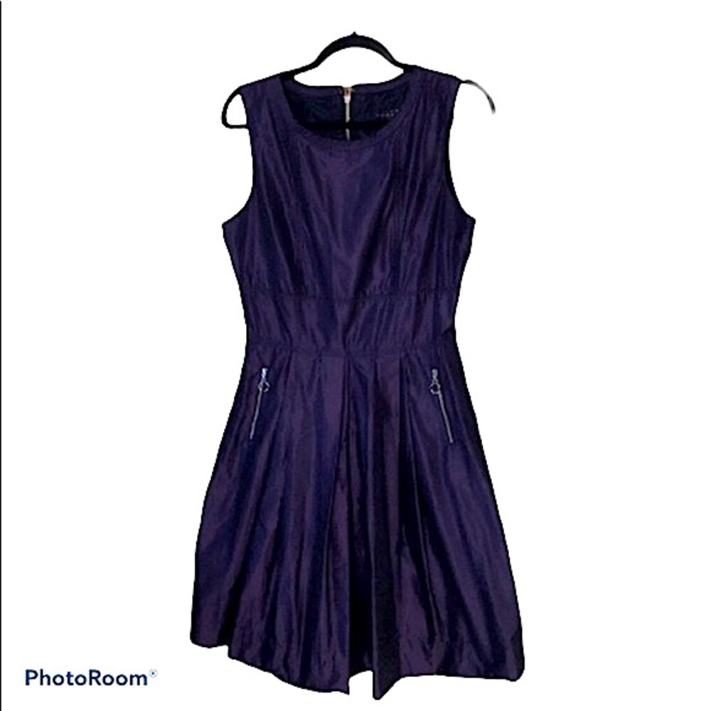 Pink Tartan | Violet Taffeta dress with pockets